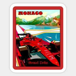 Monaco Grand Prix Automoble Advertising Road Race Print Sticker